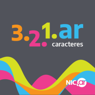 3 2 1 caracteres .ar. Logo de NIC Argentina