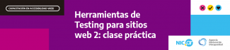 Capacitación en Accesibilidad Web. Herramientas de Testing para sitios web 2: clase práctica. Logos de NIC Argentina y ANDIS