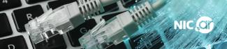Cables de red conectados a una computadora 